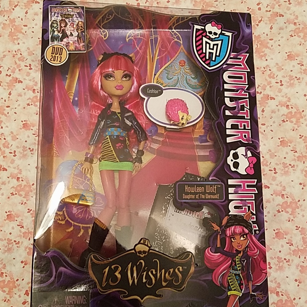 Never opened Howleen Wolf Monster High Doll